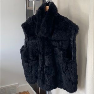 XL 100% leather 100% New Zealand Opossum vest